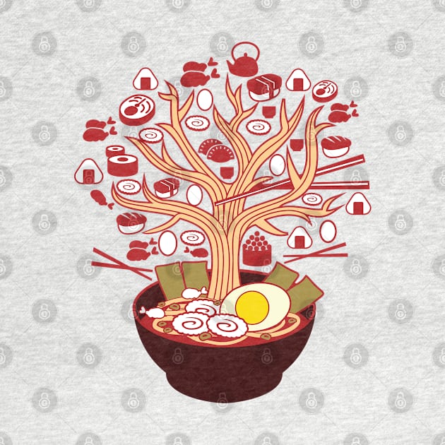 Ramen Tree Illustration by Mako Design 